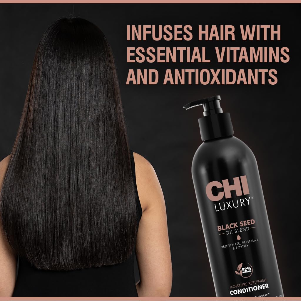 CHI Luxury Black Seed Oil Moisture Replenish Conditioner, 25 Fl Oz